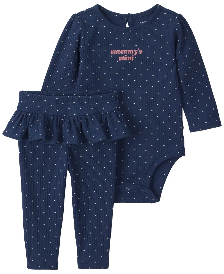 Комплект из боди с длинным рукавом и брюк с тюлевой юбкой, модель Mommy's Mini Carter's, Navy Blue