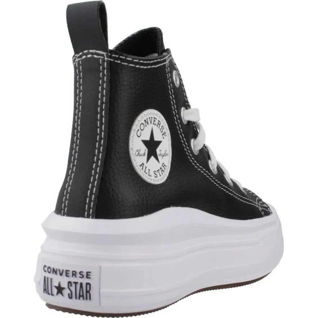 Детские кроссовки для мальчиков высокие Converse Chuck Taylor All Star Move Hi Shoes A02067C, Black White — фото 4