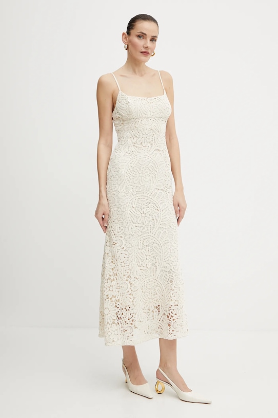 

Хлопковое платье Bardot, бежевый