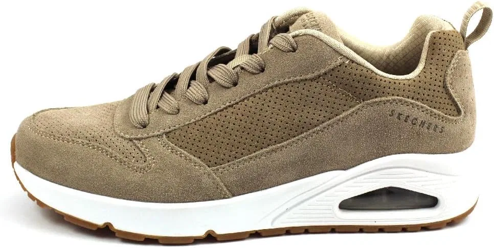 Мужские кроссовки Skechers UNO Solypsis, Taupe Leather Mesh Trim — фото 2