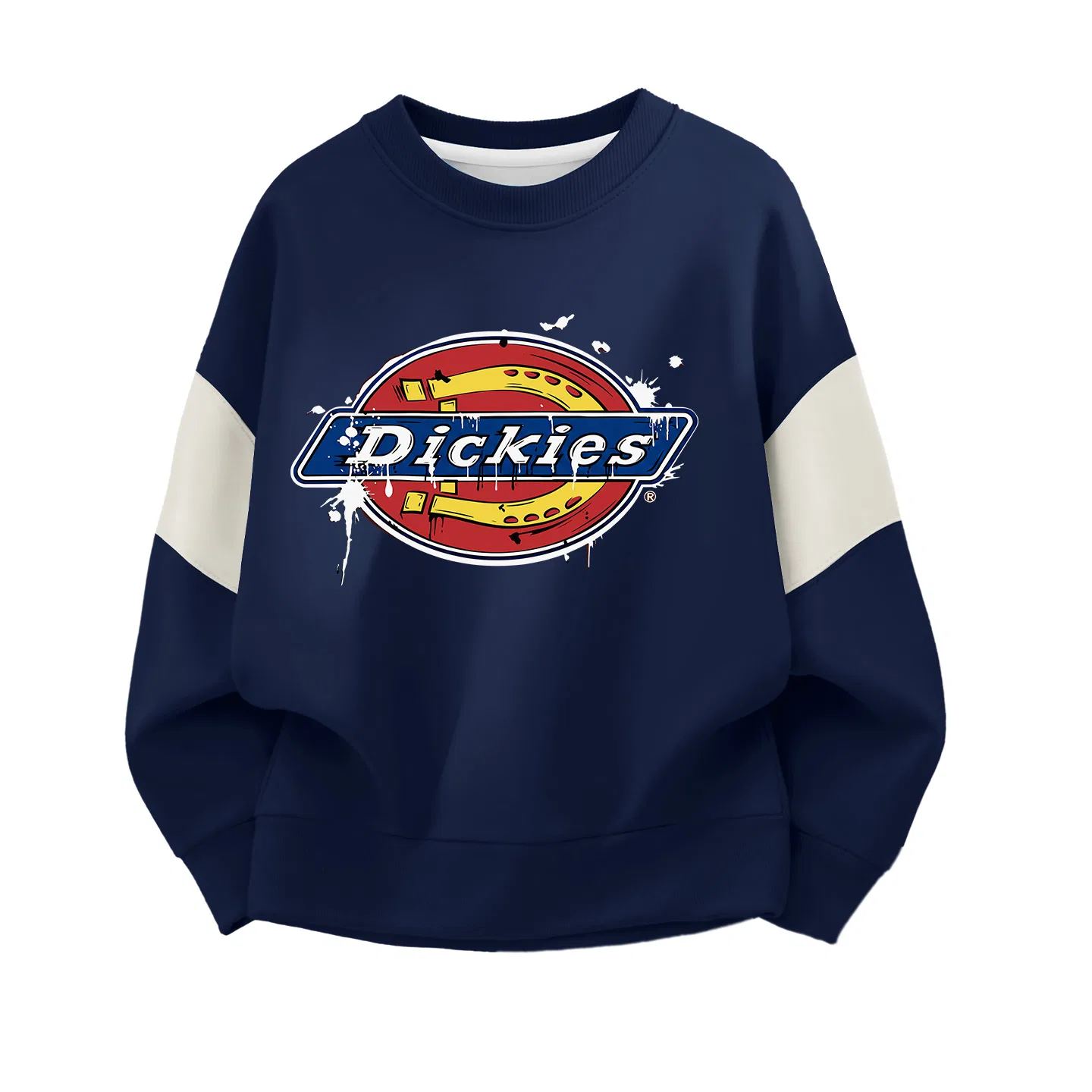 Детский свитшот с принтом Street Graffiti Ink Cyan Dickies, Cyan