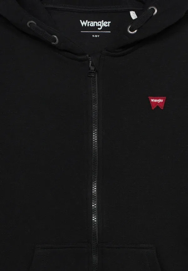 Толстовка на молнии, хлопок, Zip-up sweatshirt, Wrangler, черный — фото 4