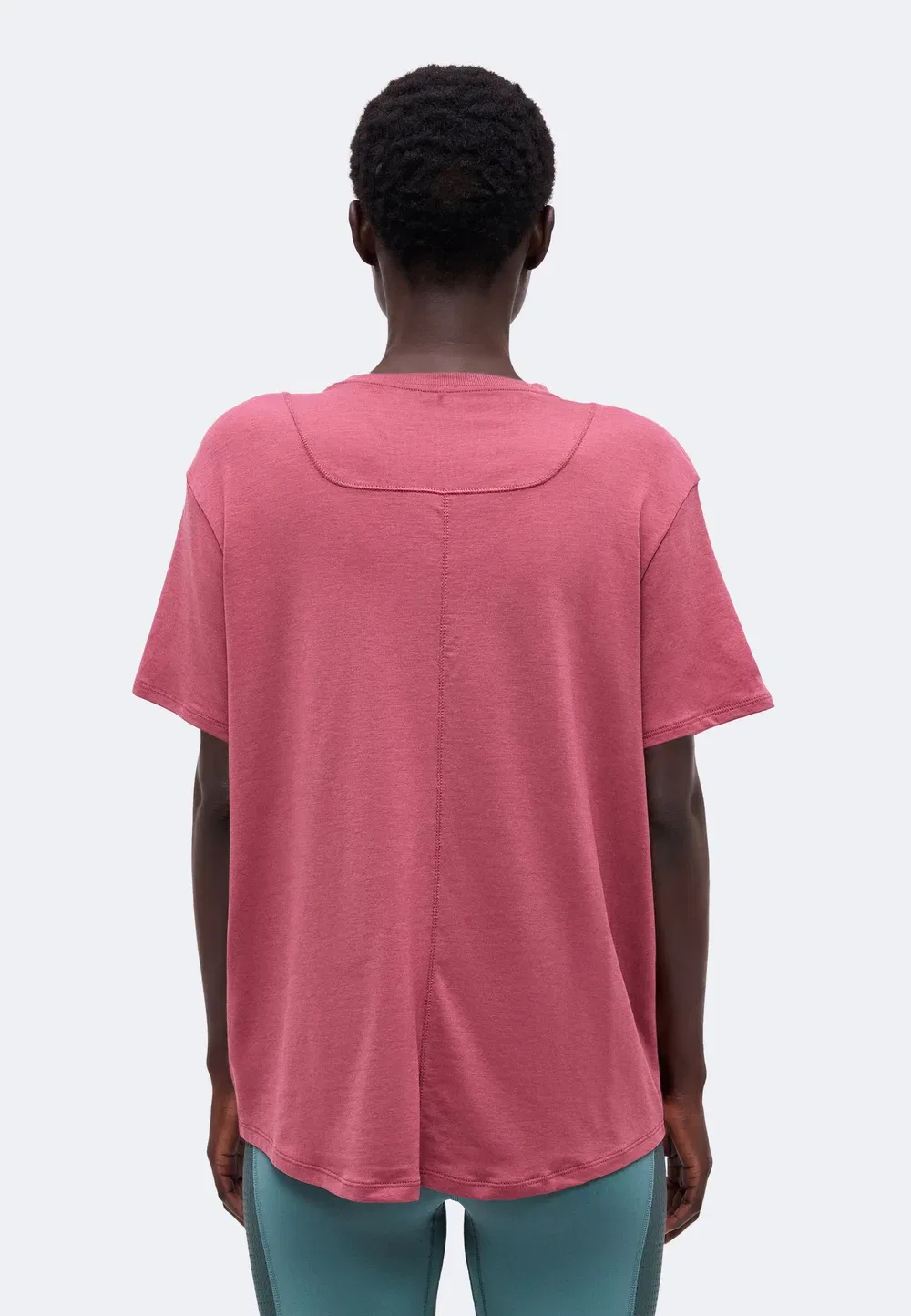 Одна свободная спортивная футболка Nike Performance, Pink Smoke/White — фото 3