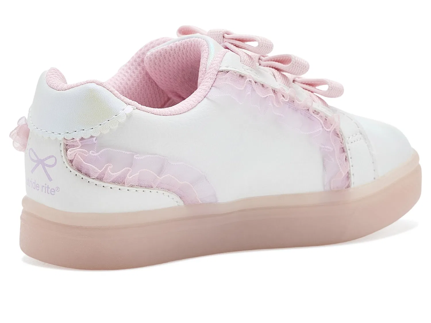 Кроссовки SR Lighted Bow (для малышей и маленьких детей) Stride Rite, White/Pink — фото 4