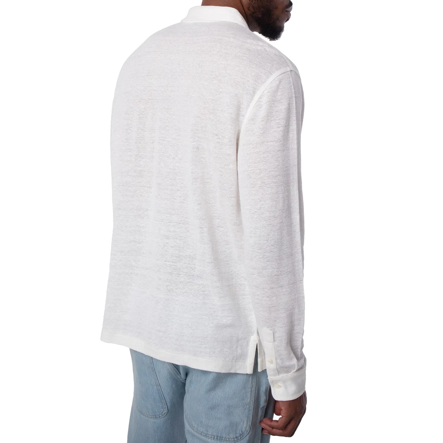 Поло из льна Classic Fit Polo Ralph Lauren, White — фото 4