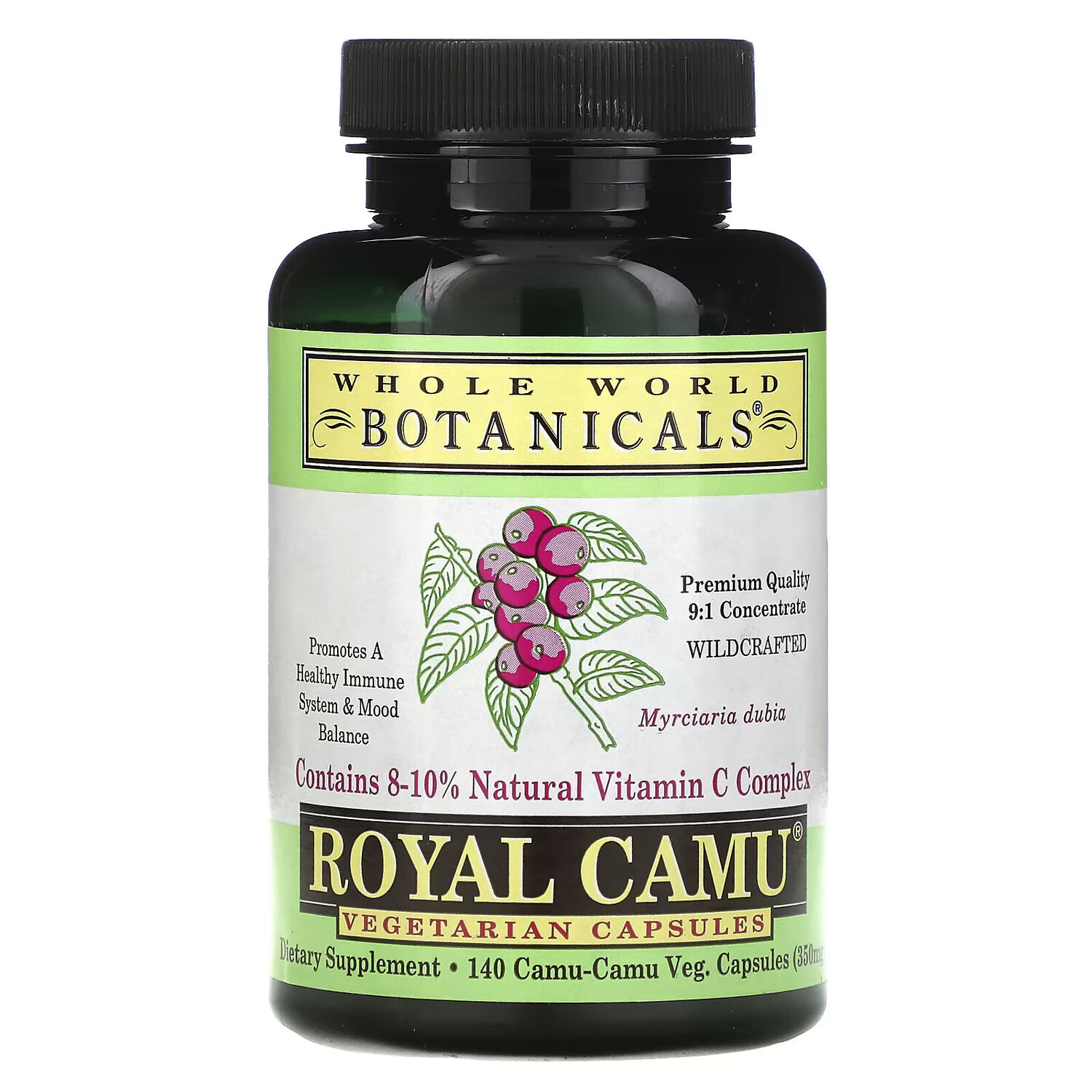 

Whole World Botanicals, Royal Camu, 350 мг, 140 вегетарианских капсул