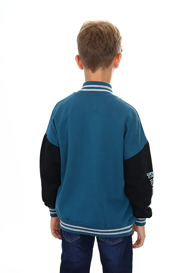 Детский кардиган для мальчиков с вышивкой Toontoy, Oil Blue — фото 4
