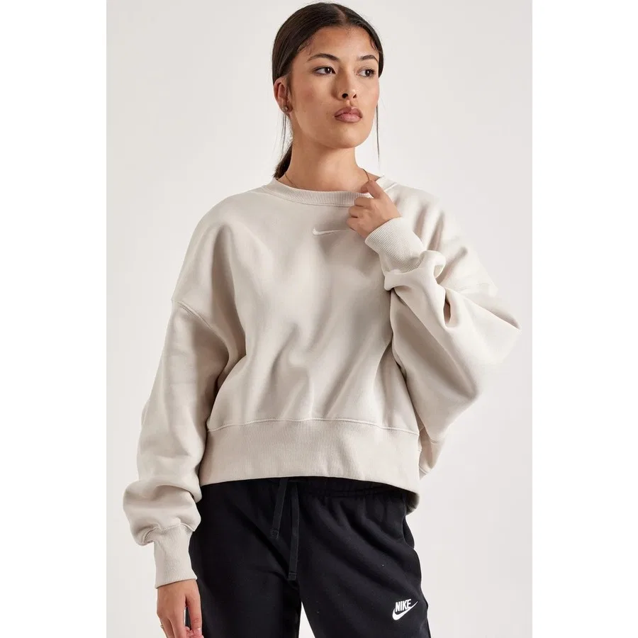 Женский свитшот оверсайз из флиса Sportswear Phoenix Fleece Nike, Бежевый