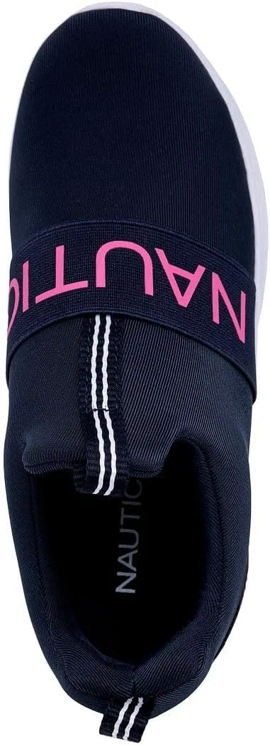 Детские кроссовки для девочек без шнуровки Nautica, Navy/Pink — фото 4