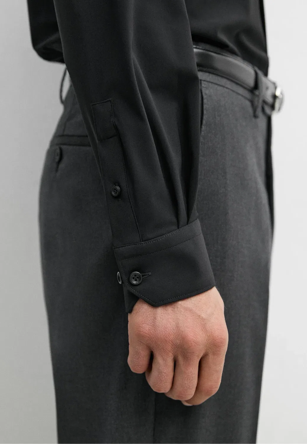 Рубашка Massimo Dutti, Black — фото 4