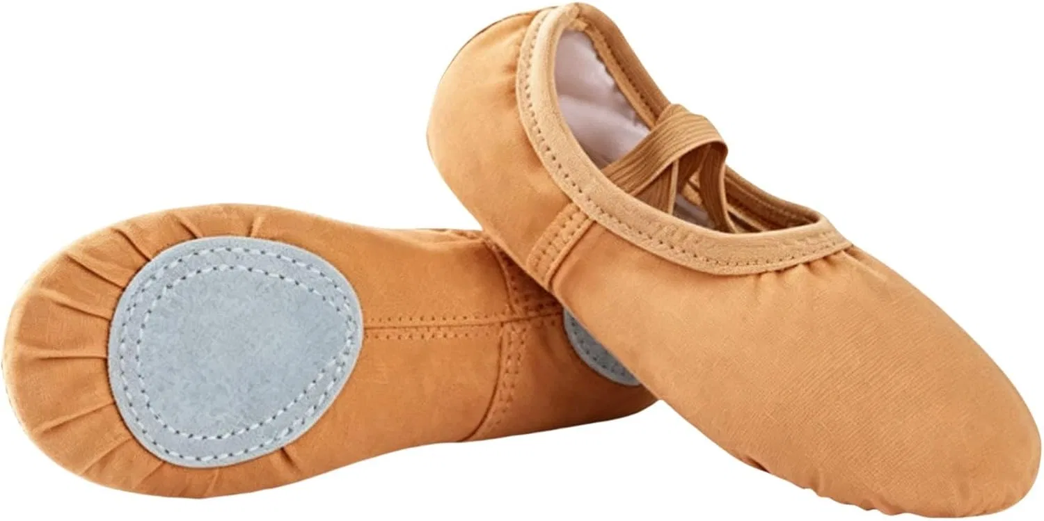 Детские балетки для девочек с мягкой подошвой Canvas Ballet Shoes