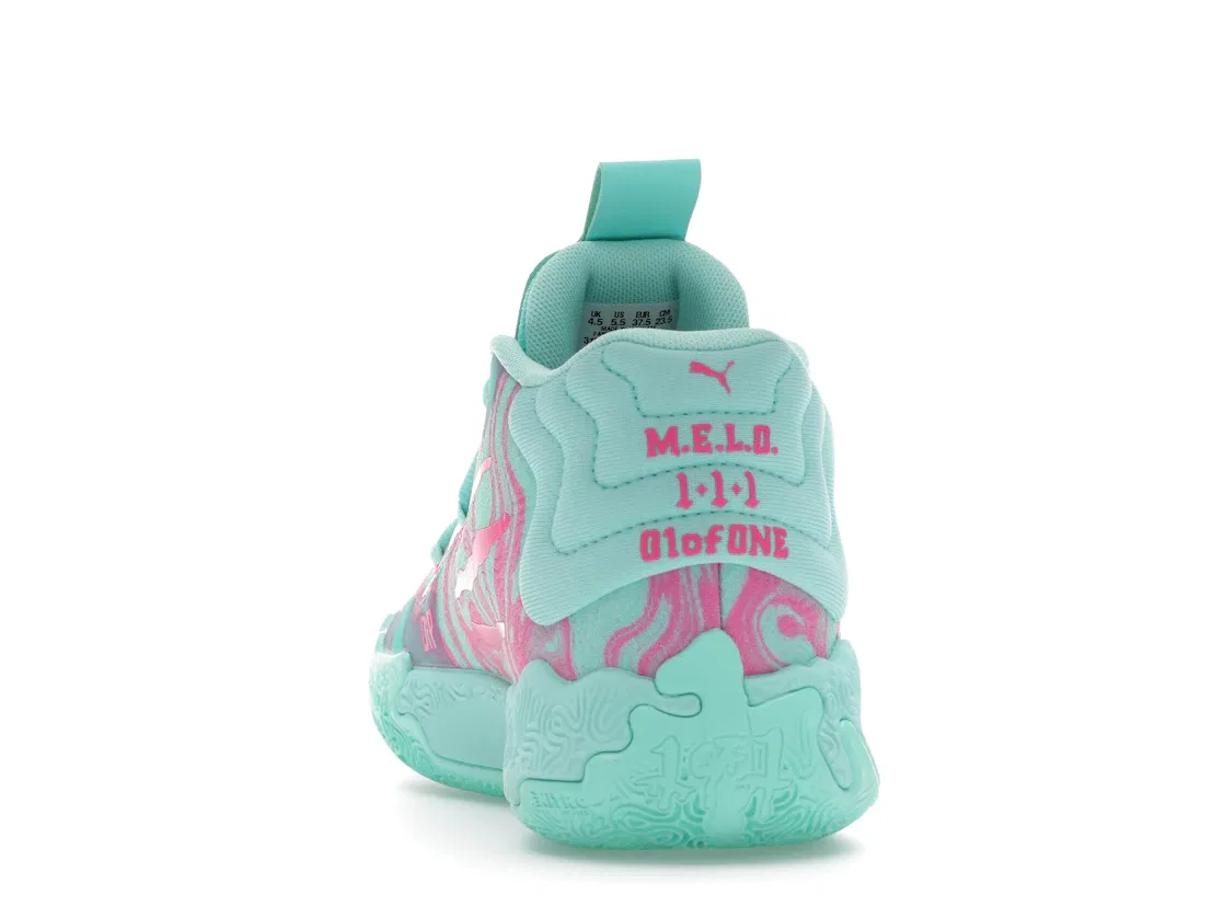 Детские кроссовки для баскетбола Puma LaMelo Ball MB.03 Miami, Teal/Pink — фото 4