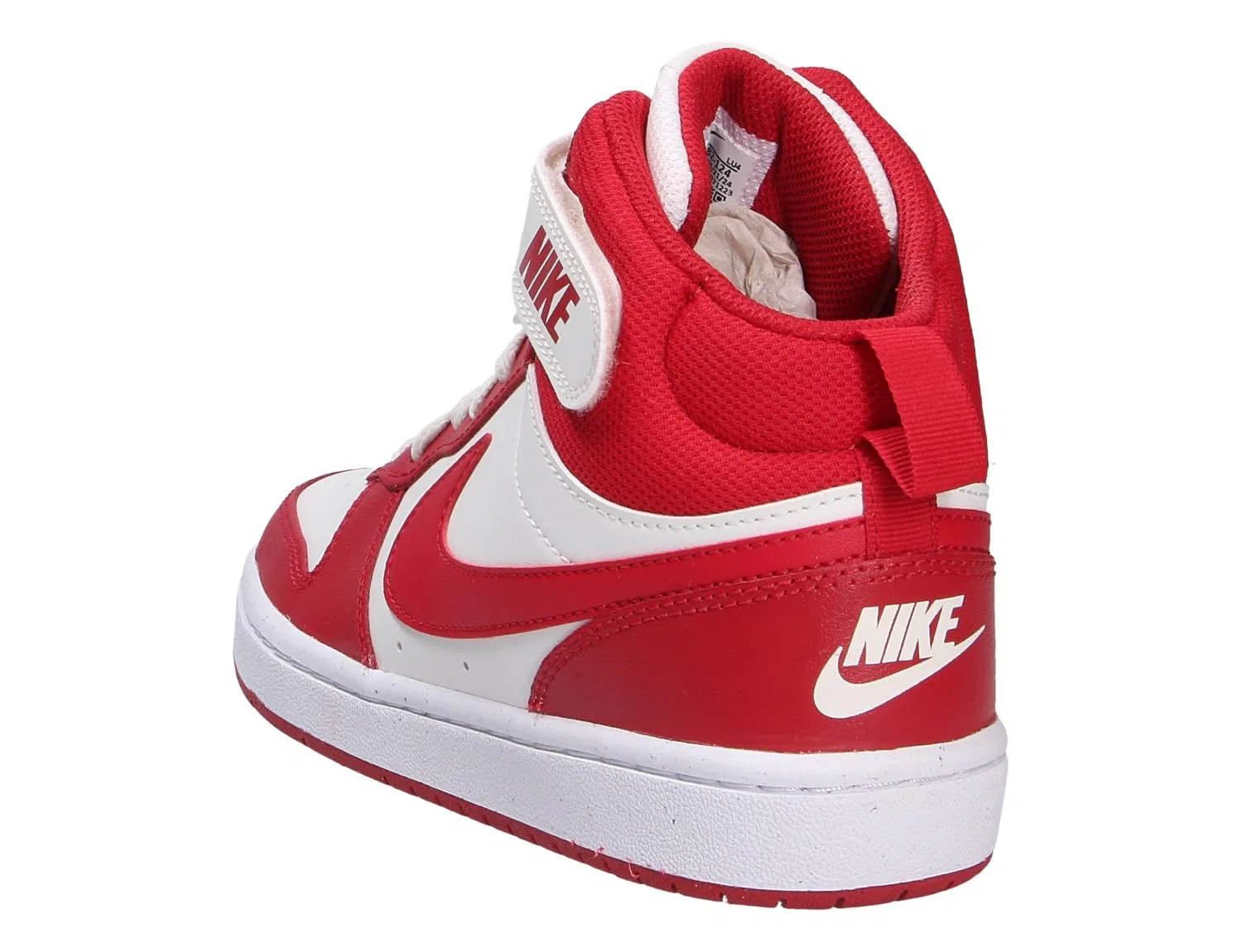 Детские кроссовки для мальчиков с высоким профилем NIKE Court Borough Mid 2 NIKE, Sail Gym Red White — фото 3