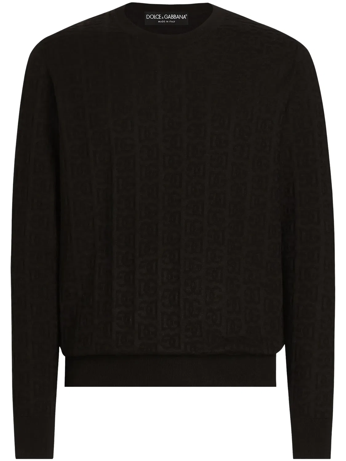 Dolce & Gabbana Джемпер жаккардовый из шелка, черный