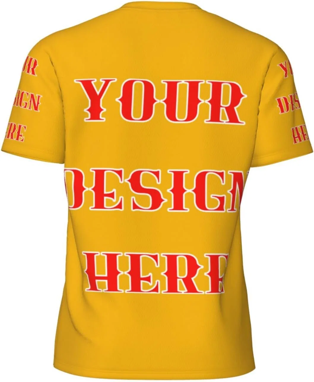 Мужская футболка из сетчатой ткани с коротким рукавом, Yellow — фото 2