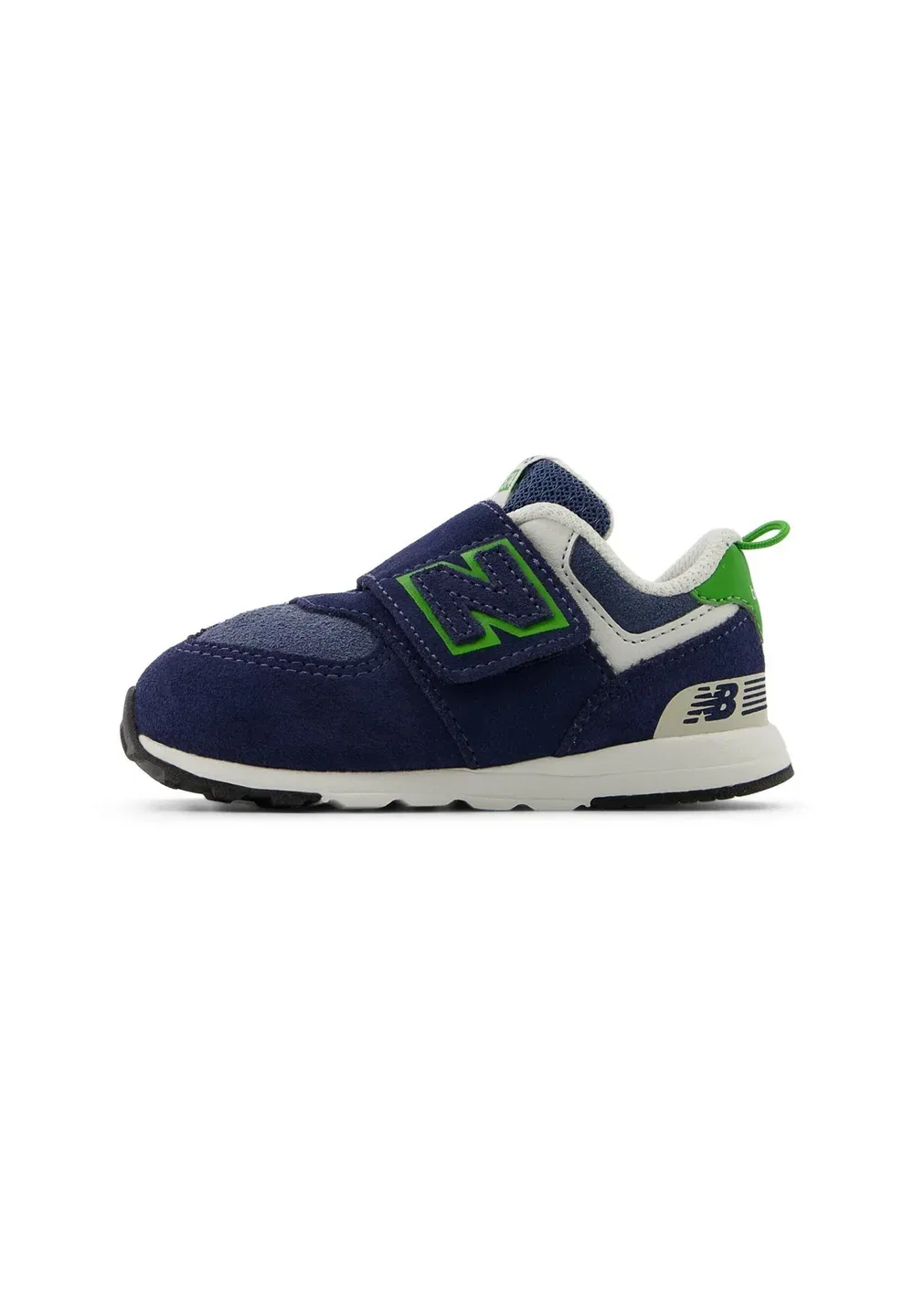 574 застежка-липучка - детская обувь New Balance, Nb Navy Alpine Green