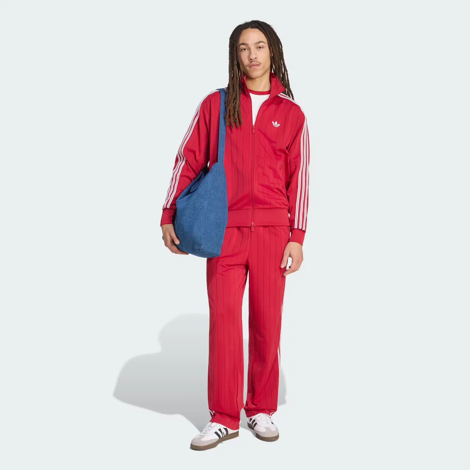 Мужские спортивные брюки трикотажные Firebird Drop Needle Track Pants Adidas Originals, красный — фото 4