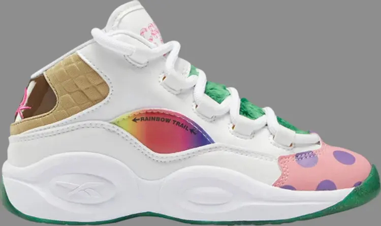 

Кроссовки hasbro x question mid little kid 'candy land' Reebok, белый