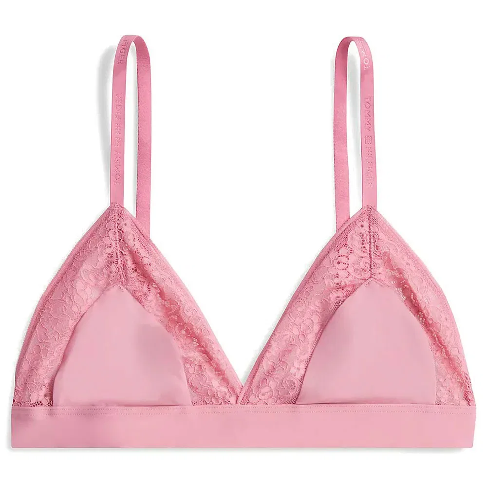 Женский бюстгальтер-треугольник с кружевной отделкой Tommy hilfiger, Pink — фото 3