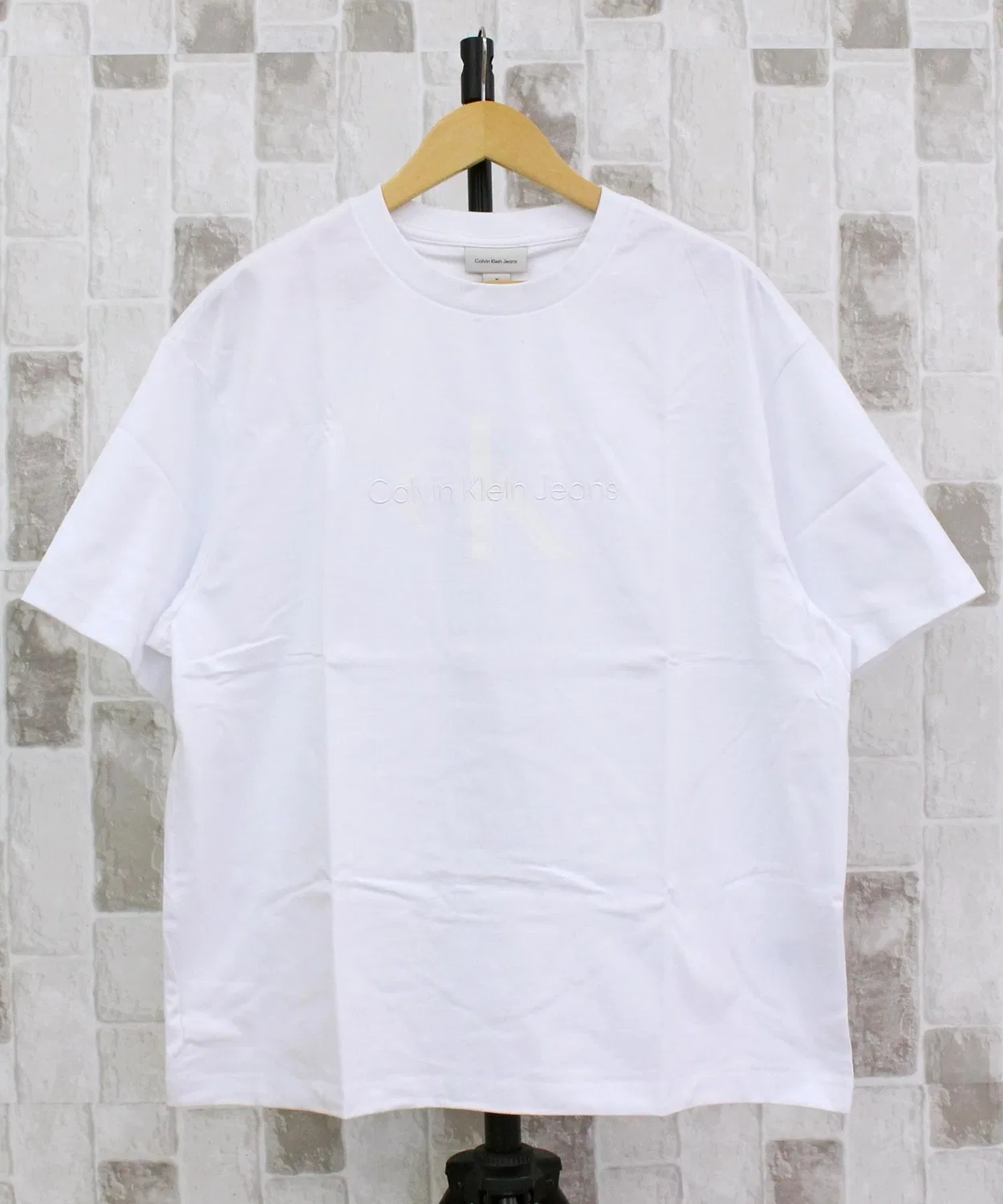 Мужская футболка с принтом Calvin Klein SS MONOLOGO HERO 16S TEE, Белый