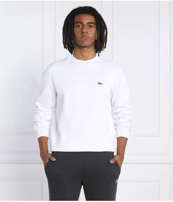 Мужской пуловер из футера Lacoste, белый