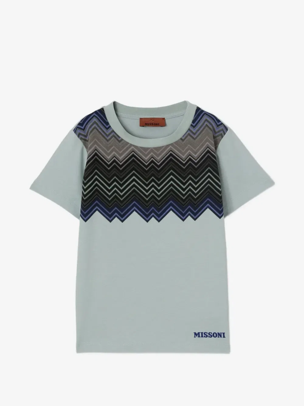 Футболка с зигзагообразным принтом Missoni Kids, синий