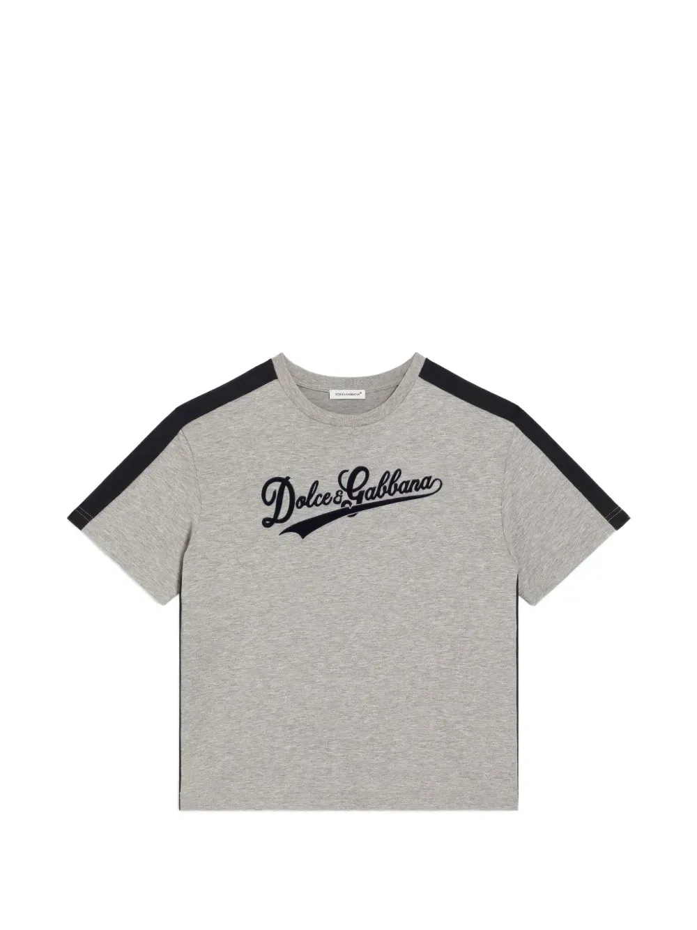 Футболка из джерси с логотипом Dolce & Gabbana Kids, серый