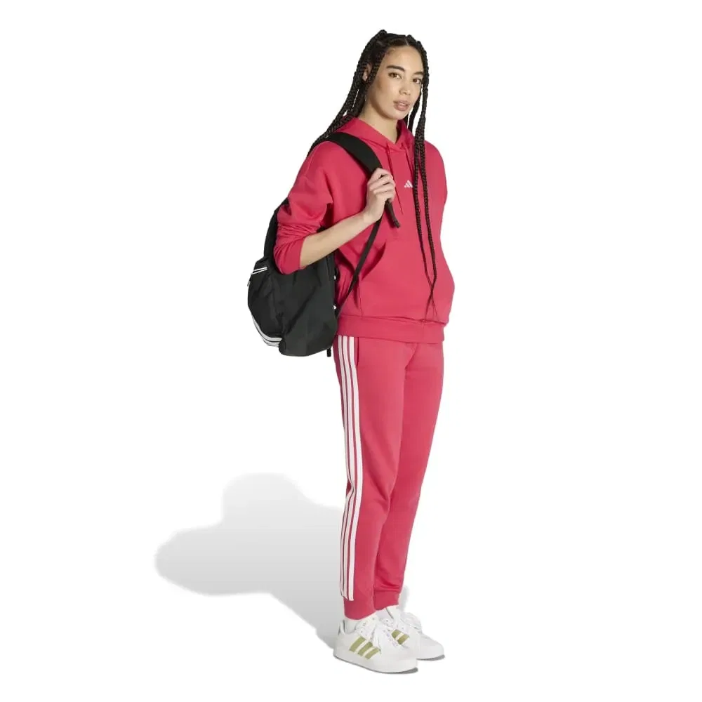 Женский свитшот с капюшоном без застежки Adidas Essentials Small Logo Feel Cozy, Pink — фото 4