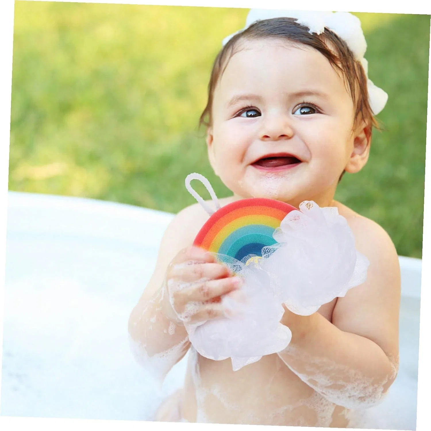 Набор банных губок Rainbow Body Scrubber, IWOWHERO, 3 шт, 23x12x3.5 см — фото 4