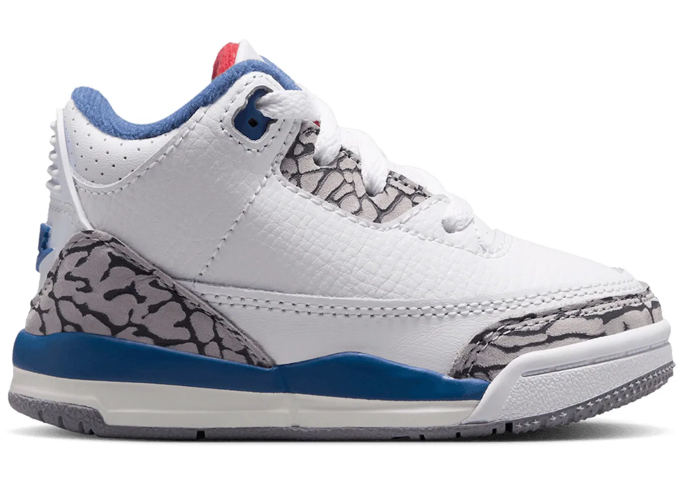 Детские кроссовки Lifestyle Jordan 3 Retro Jordan, White/Varsity Red/True Blue/Cement Grey/Anthracite