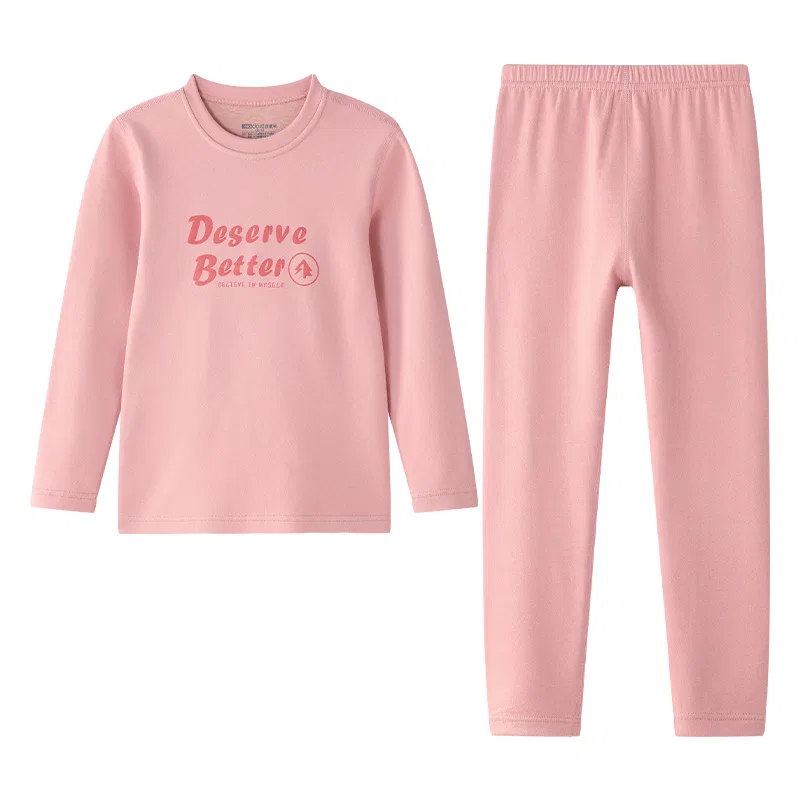 Детский термокомплект из верблюжьей шерсти Red bean, Pink