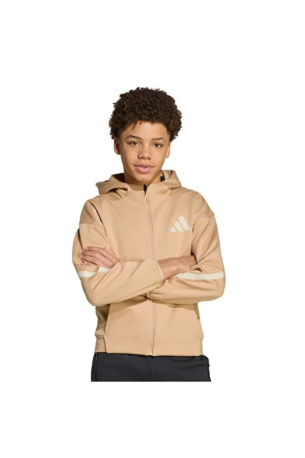 Детское худи для девочек с капюшоном Adidas, Brown