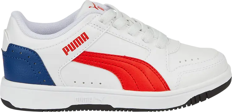 

Кроссовки Puma Rebound Joy Low Little Kid White Red Blue, белый