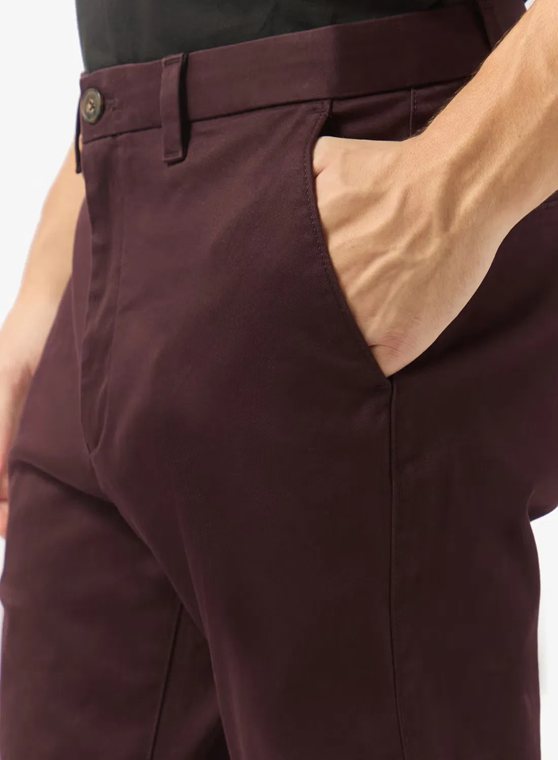 Calvin Klein Брюки зауженные хлопковые с эластаном, коричневый — фото 4