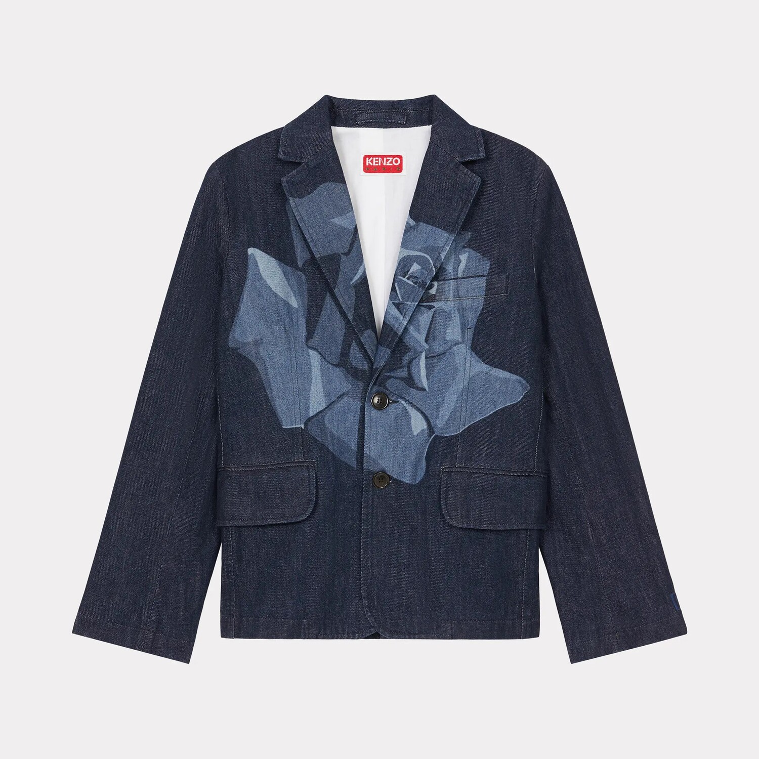 

Куртка из японского денима Kenzo Rose Embroidered Talored, синий