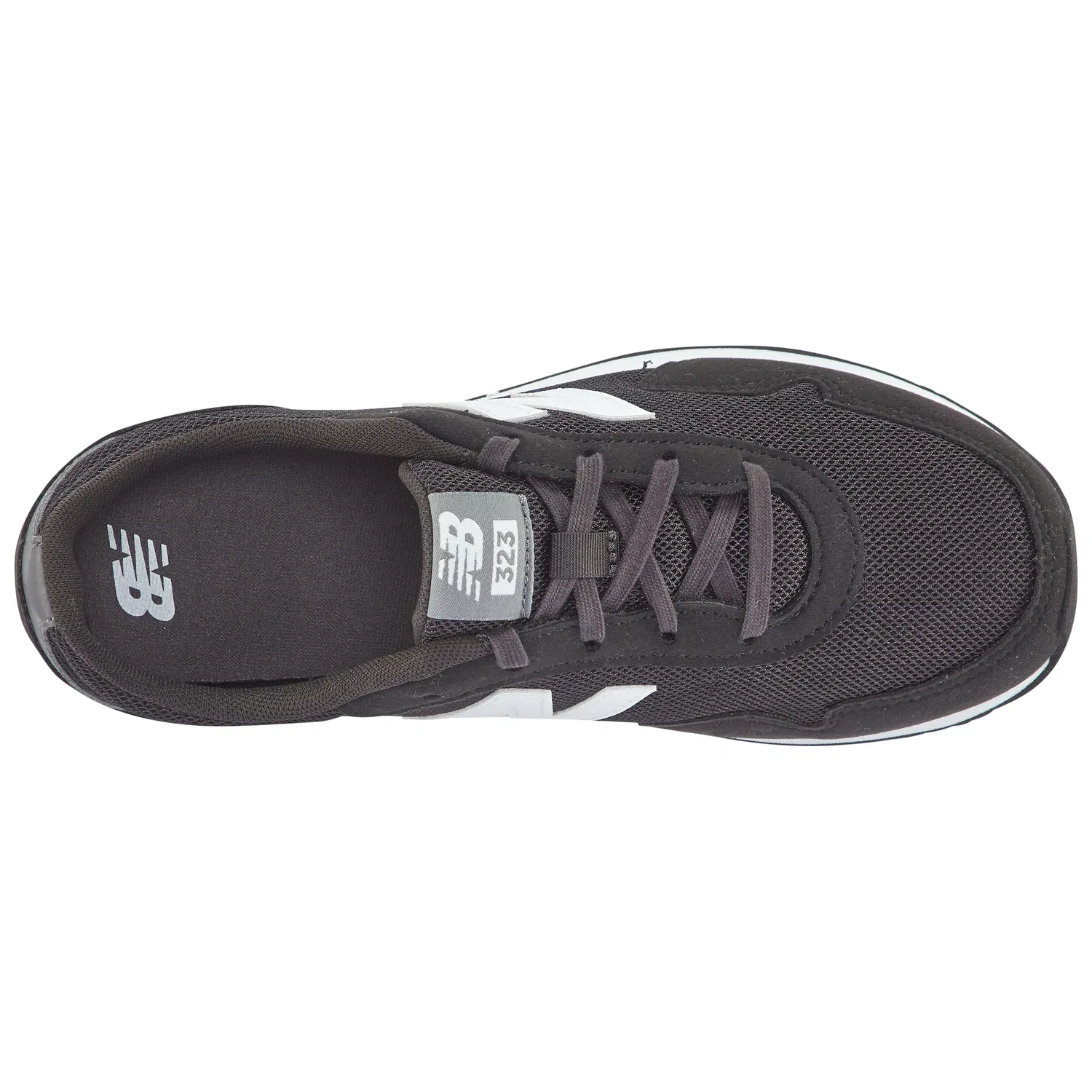 Детские кроссовки на шнуровке New Balance, Black/White — фото 4