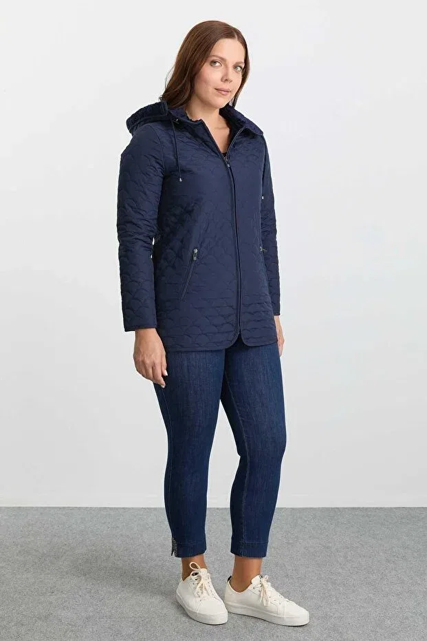 Детское пальто для девочек стеганое Selen Giyim, Navy Blue — фото 2