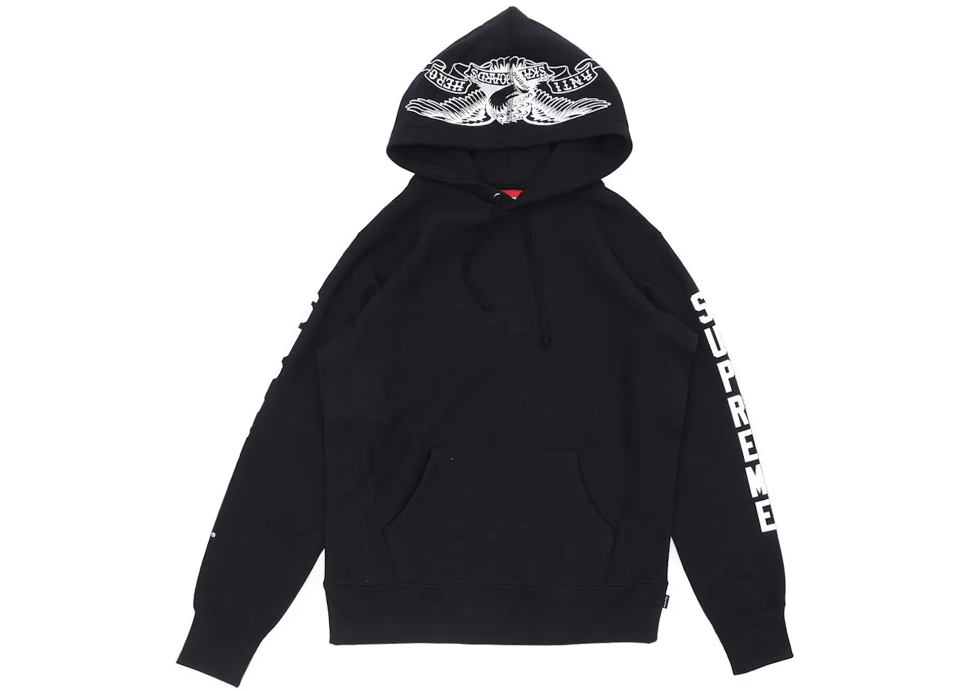 Мужская худи с принтом Anti Hero Supreme, Черный