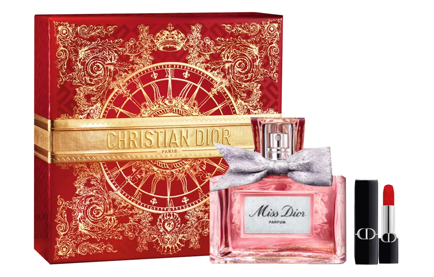 Женский парфюмерный набор с губной помадой Miss Dior, DIOR, Blue Gold