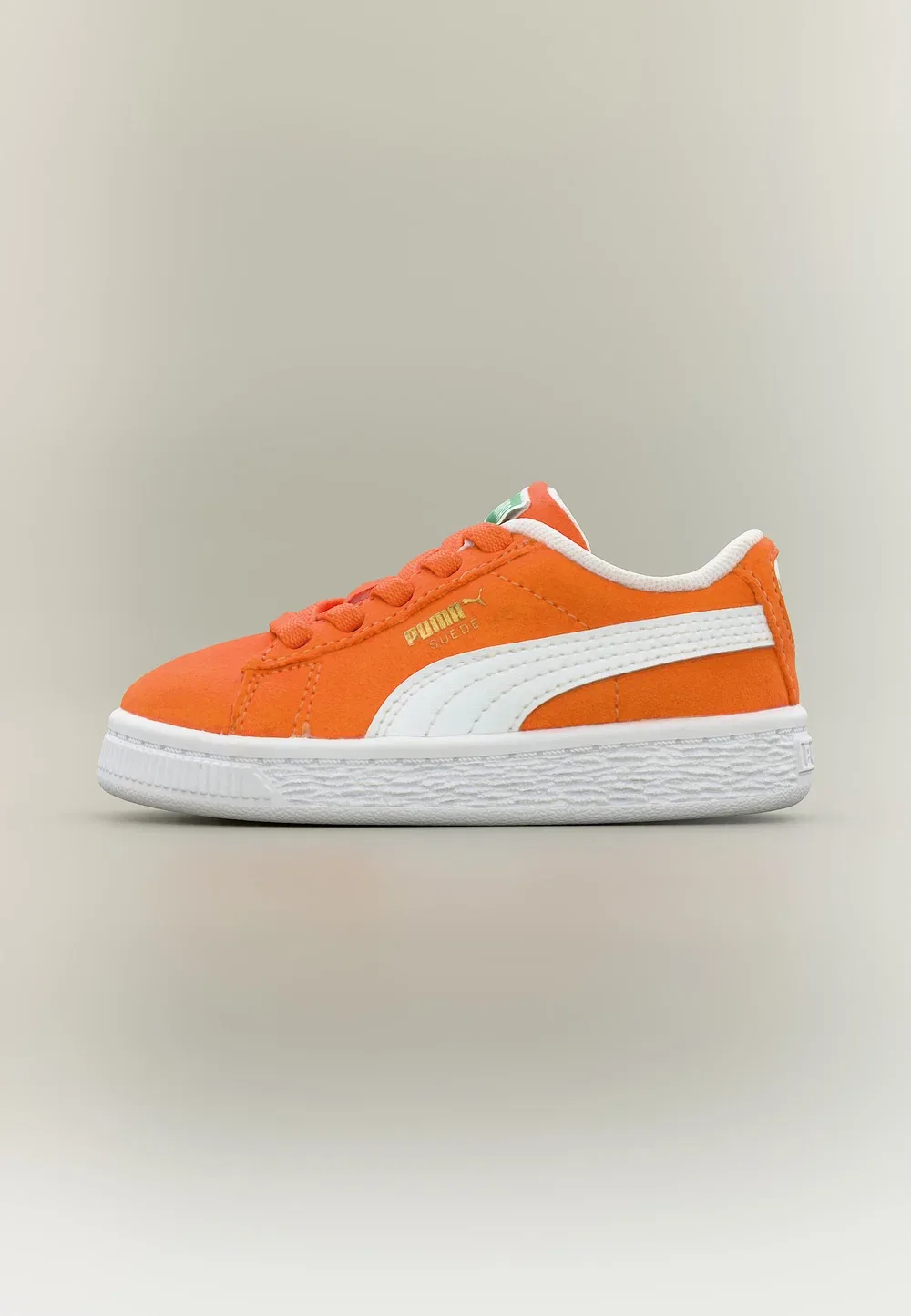 Классические замшевые детские туфли AC Inf унисекс Puma, Cayenne Pepper/White