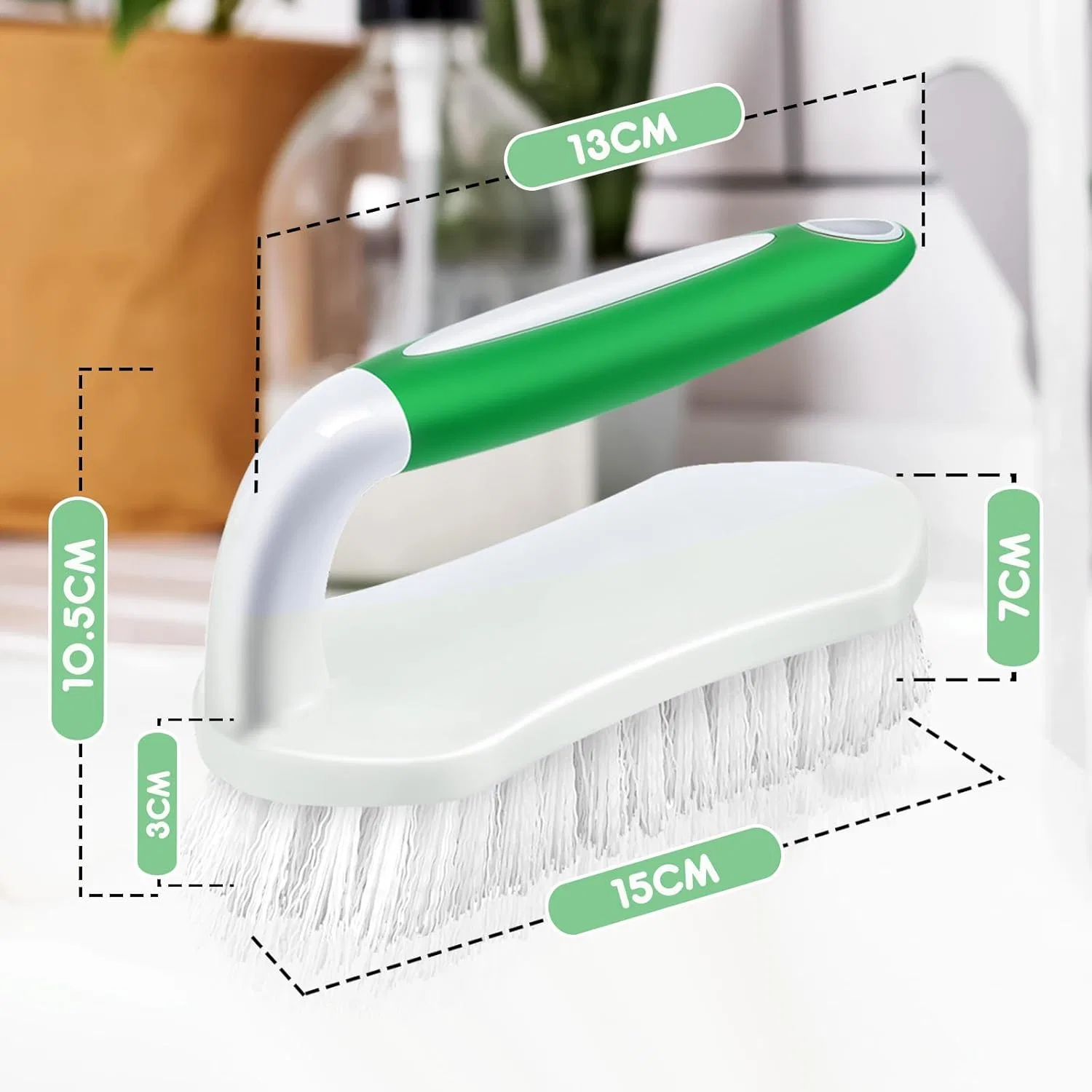 Щетка для уборки, Lallisa, 12 шт, 15x6.4x6 см, Grey Handle, Green Handle, Blue Handle — фото 2