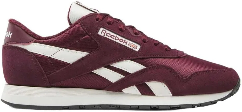 Reebok, мужские классические нейлоновые кроссовки, Black Cherry Black Cherry Chalk