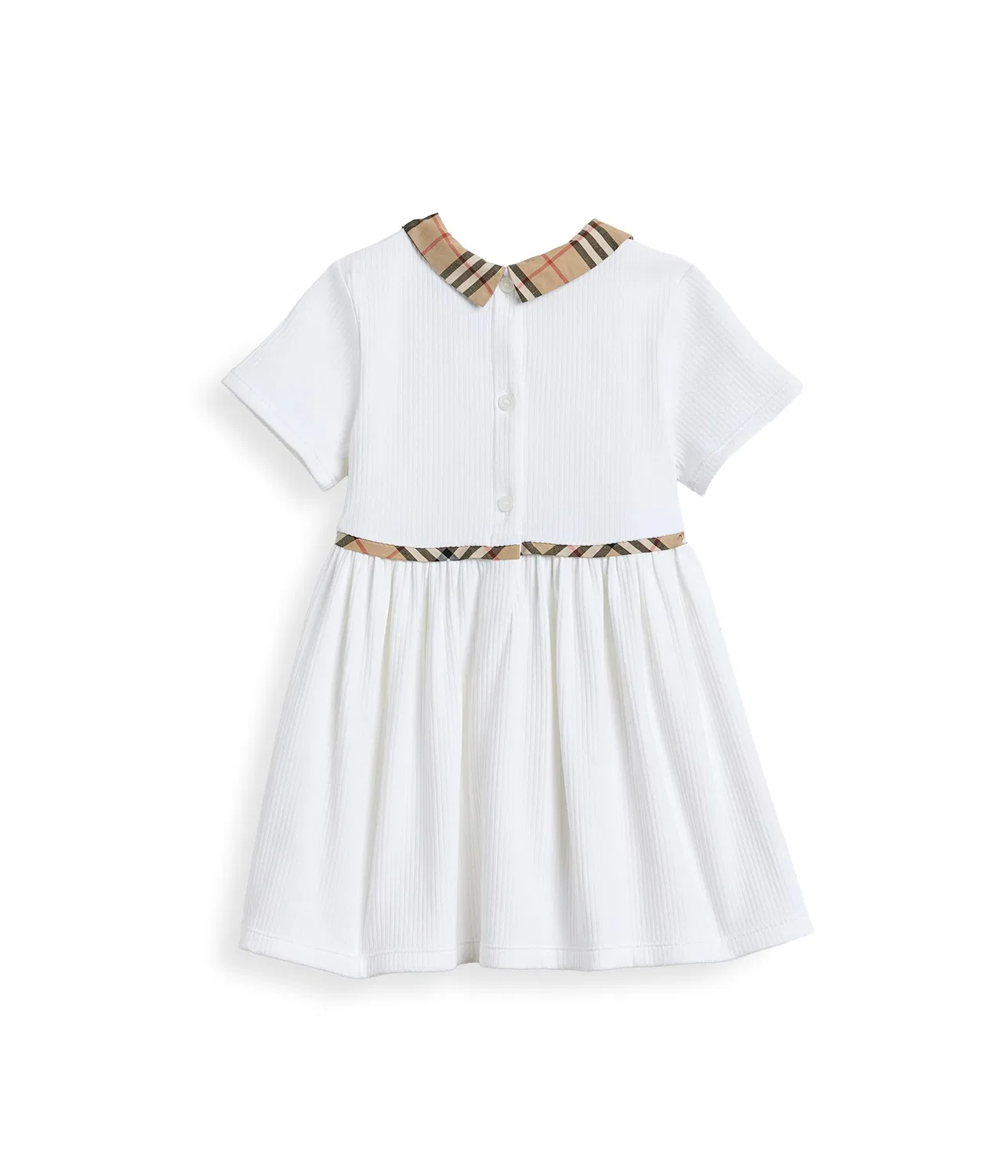 Платье Orla в клетку (для младенцев) Burberry Kids, White — фото 2