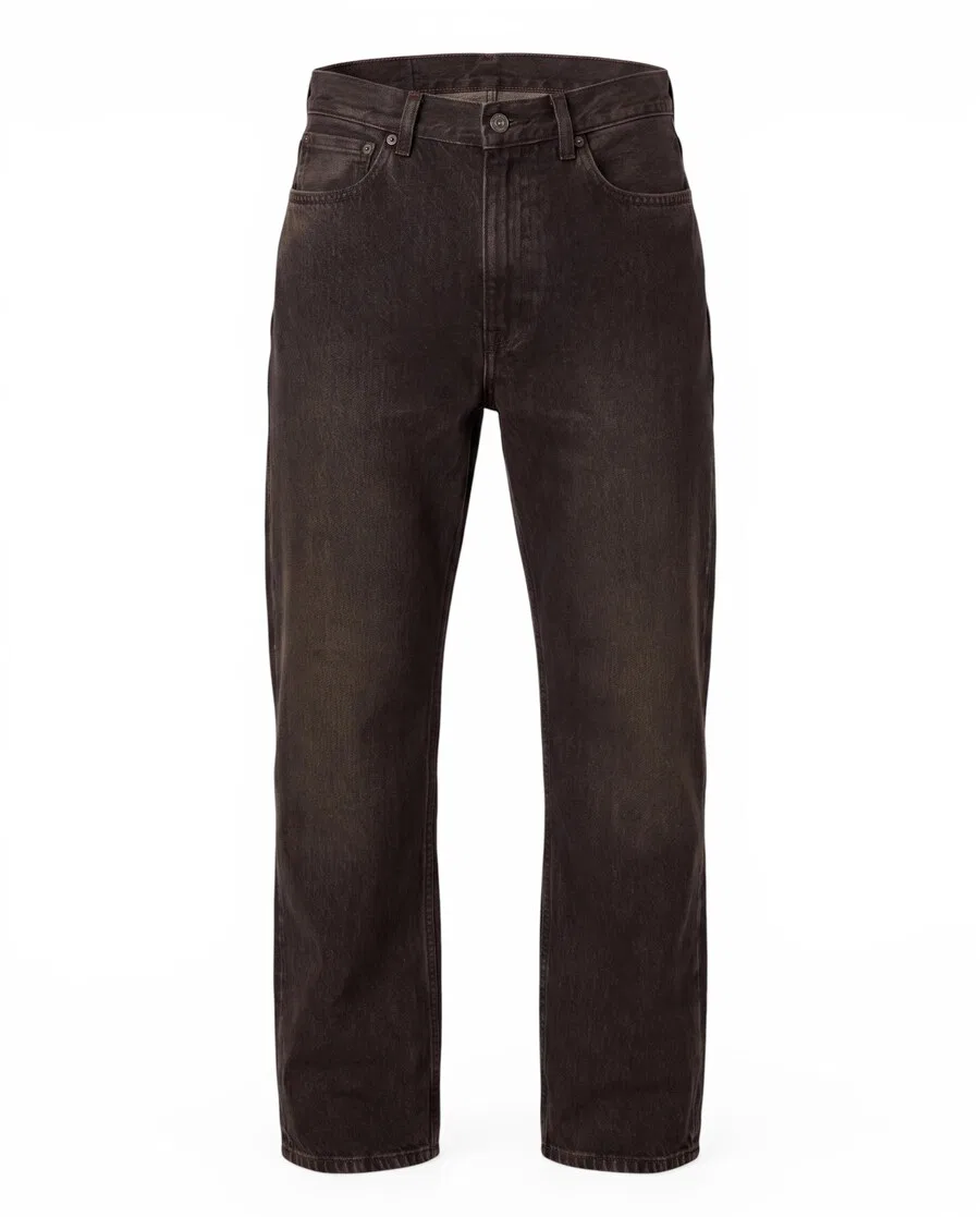 Джинсы LEVI'S свободного кроя '565 97 LOOSE STRAIGHT' темно-коричневого цвета