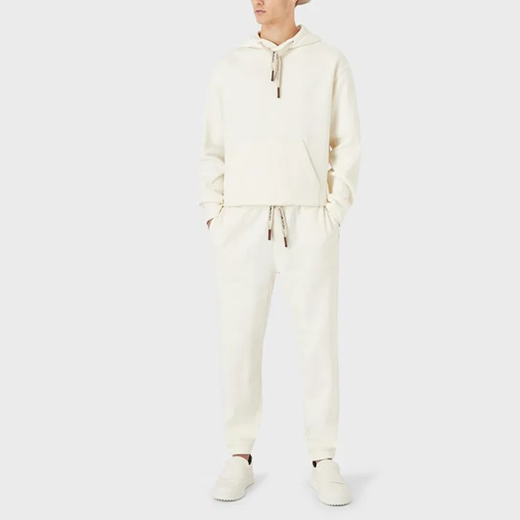 Мужской худи на шнурке с длинным рукавом EMPORIO ARMANI, White — фото 3