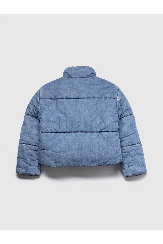 Детское джинсовое пальто для девочек с принтом Gap, Light Blue000 — фото 2