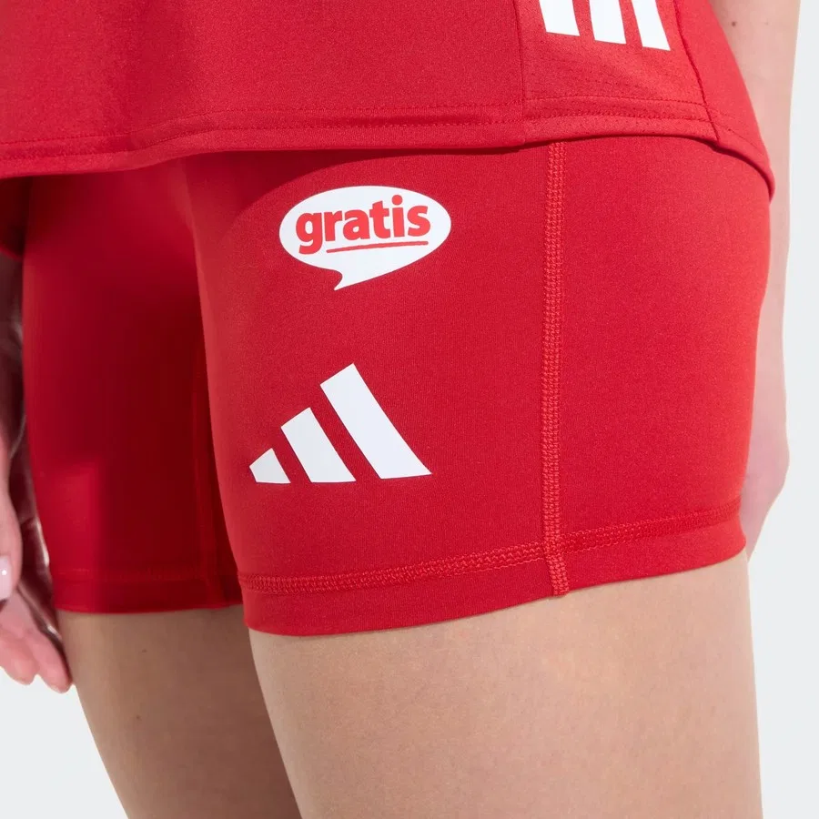 Женские леггинсы с принтом Cuqs 4in Sho W Tvf adidas, Красный — фото 4