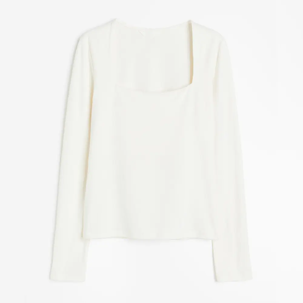 

Лонгслив H&M Jersey, кремовый