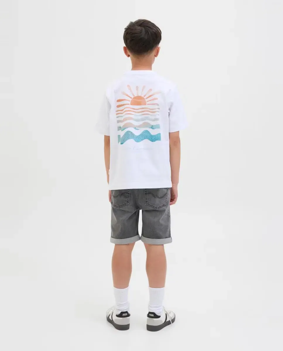 Детские шорты для мальчиков джинсовые Bermuda Jack & Jones, Gris — фото 2