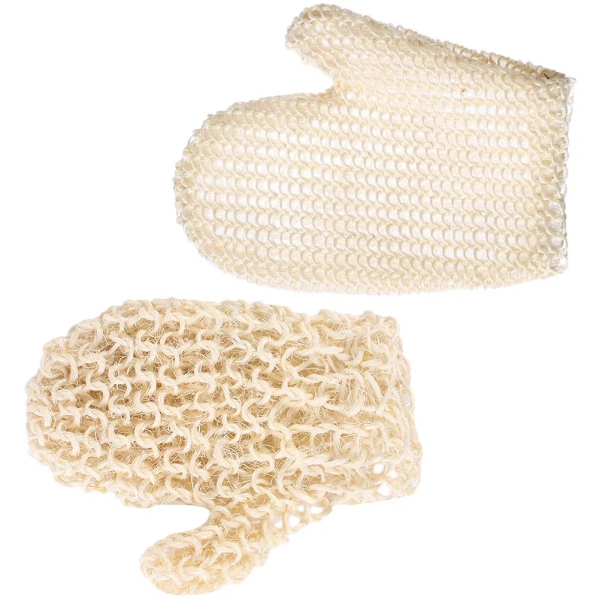Мочалка для пилинга из сизаля, GLEAVI, набор 2 шт, 22x17x1 см, Beige